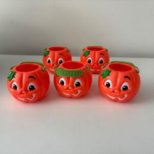 Sun Hill Halloween Pumpkin‎ Candy Buckets Treat Holders Party Favors Set of 5